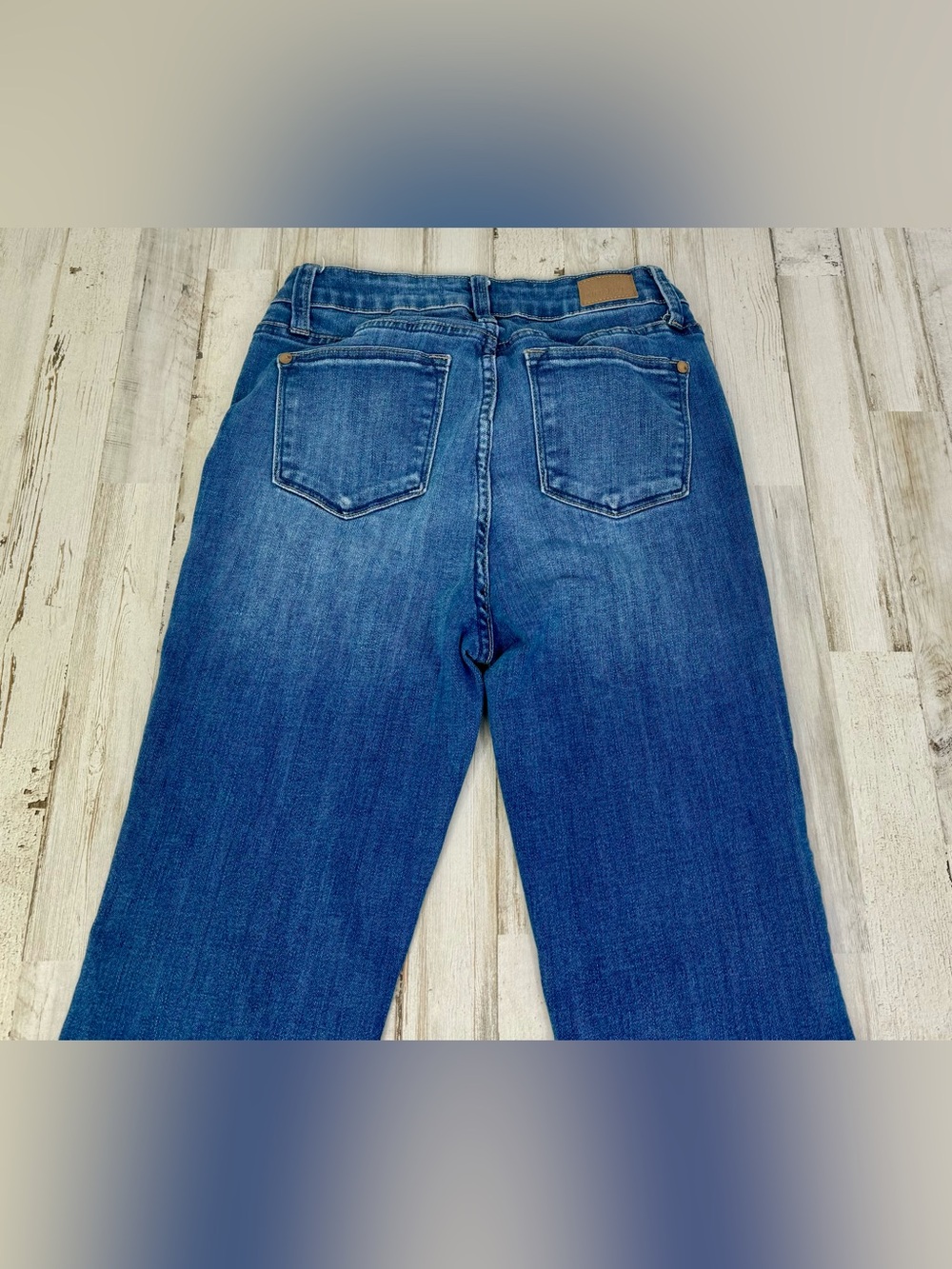 Judy Blue Jeans Womens 3/26 (25x31) Blue Mid Rise Trouser Flare Fit - Picture 10 of 11